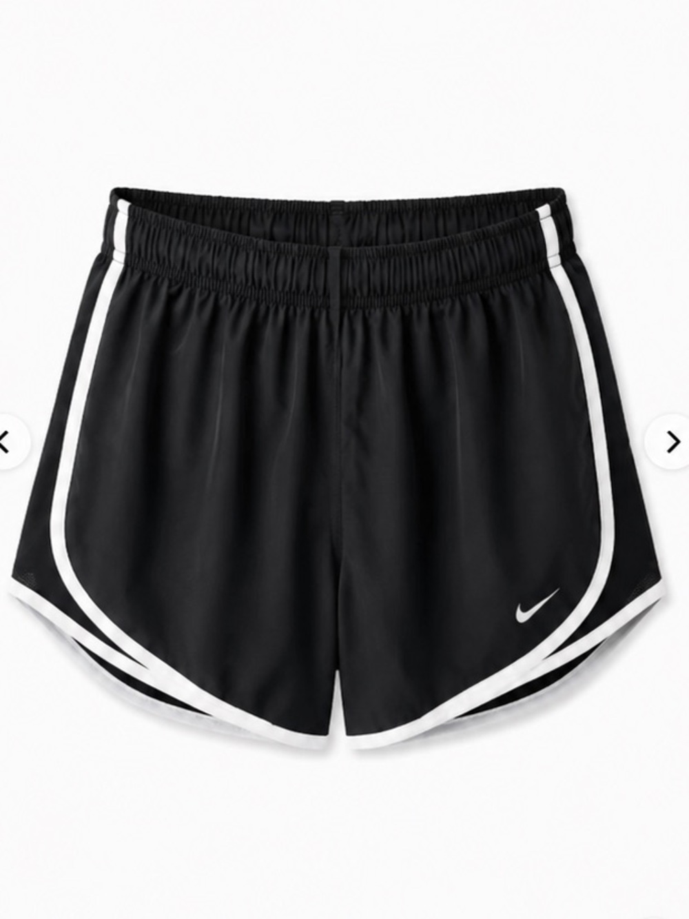 Nike Black Athletic Shorts with White Trim